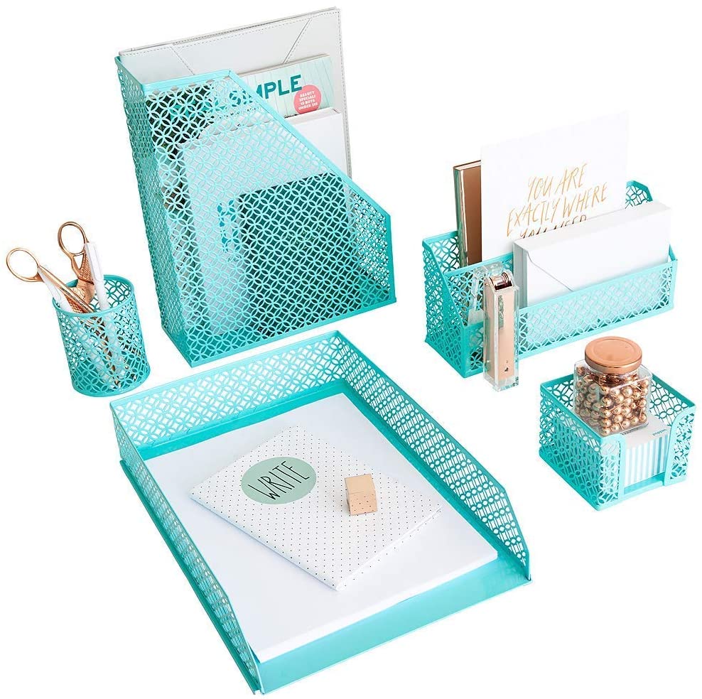 Оптовая продажа, индивидуальный новый дизайн, школьные милые офисные канцелярские принадлежности из металлической проволоки для детей, 5 шт.