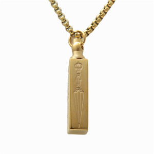 Yunnique Stainless Steel Sword Pendant Necklace Black and Gold Men's Fashion Jewelry 3.0x60cm Chain 233066 - Product Image 5