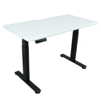 Cadre de bureau électrique noir à double moteur et 3 niveaux de réglage, base de bureau assis-debout télescopique réglable en hauteur pour le bureau à domicile