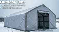 Tente à structure métallique grande et personnalisable, imperméable et durable, abri extérieur pour chantier et stockage