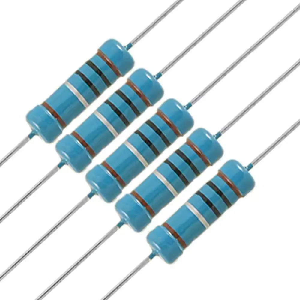 Resistor fixo de filme de carbono para decomposição térmica, de 0,1 mm a 100 Kohm, 1 mm a 20 mm, várias classificações de resistência disponíveis