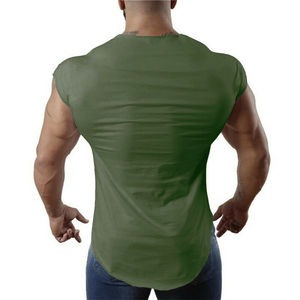 Camiseta sin mangas con estampado personalizado para hombre, ropa de entrenamiento para gimnasio, culturismo, tejido de alta calidad - Product Image 6