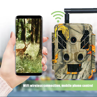 Caméra de chasse sans fil longue portée pour l'extérieur, avec connexion via application, vision nocturne infrarouge, contrôle par application, Wifi
