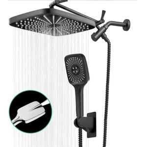 Cabezal de Ducha de 12 Pulgadas con Rosca de 1/2 Pulgada, Tipo Lluvia, con Ducha de Mano Combinada y Giratoria Ajustable - Product Image 1