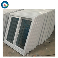Ventana deslizante rentable resistente a huracanes fácil de instalar con vidrio de doble capa de PVC a prueba de polvo