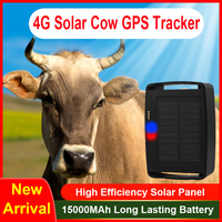 Traceur GPS 4G pour Bovins et Ovins avec Recharge Solaire, Anti-Perte, Suivi en Temps Réel, Collerette pour Bétail pour l'Élevage en Pâturage