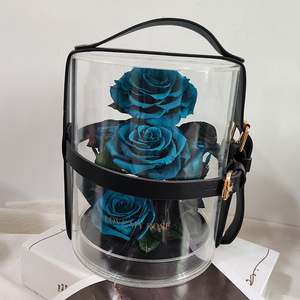 Caja de regalo de tambor acrílico de mano de rosa de flor eterna de jardín secreto Año Nuevo Día de San Valentín Regalo de cumpleaños BestFriend Girlfriend - Product Image 1