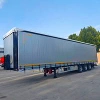 Remorque à rideaux latéraux en acier de 3 essieux de 40 pieds, semi-remorque de 60 tonnes pour le transport de marchandises en vrac, pour entrepôt et distribution, fournisseur chinois