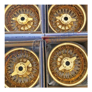 Tốt nhất Hot giả mạo 6061-T6 dây vành bánh xe 13 "14" sang trọng nói Dây bánh xe đánh bóng/CHROME vành Zenith 13x7 Dây bánh xe - Product Image 6