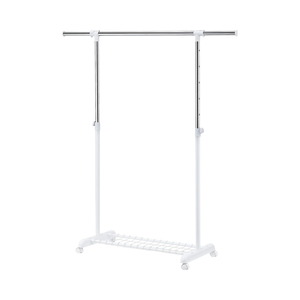 Organizador de armario rodante de alta resistencia, estante de ropa de un solo nivel con ruedas para sala de estar para colgar ropa y zapatos - Product Image 1