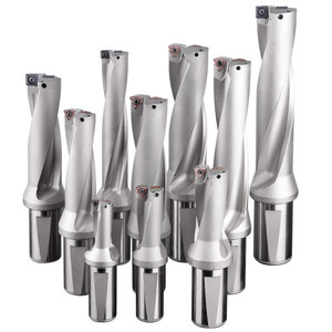 ดอกกัดแบบ U-Drill ชนิดเปลี่ยนเม็ดมีดได้ ความเร็วสูง 2D/3D/4D/5D พร้อมเม็ดมีด WCMT WCMX SPMG สำหรับงานกัดแบบเร็ว - Product Image 1