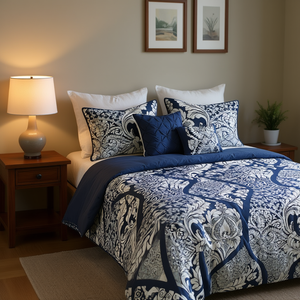 Juego de Funda Nórdica Estampada de 6 Piezas, Diseño Clásico de Algodón para Decoración de Dormitorio - Product Image 2