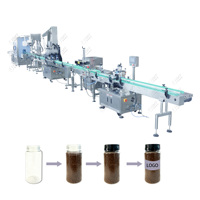 Ligne de remplissage de poudre de bouteilles en plastique LWT avec machine de remplissage et d'étiquetage automatique à double tête de précision