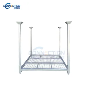 Thép nhẹ kho kệ giá nhiệm vụ nặng nề xếp chồng giá xách tay xếp chồng Ống vuông lớn Heavy Duty kim loại lốp giá