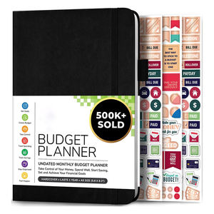 예산 플래너-지출 기록 노트 월간 예산 관리 도구 재정 일기 및 장부 청구서 기록기 A5 플랜 노트 - Product Image 1