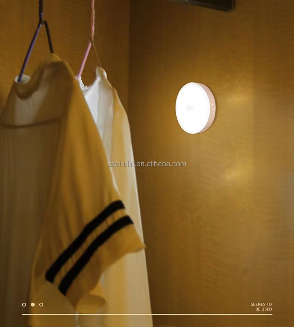 Rechargeable Wireless Motion Sensor Lamp LED USB Night Light for Bedroom Home Kitchen Cabinet Lights
