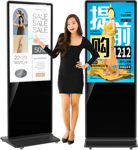 エレベーター用タッチスクリーン43 55インチデジタルサイネージ表示キオスクトーテム屋内スマートフロアスタンド広告プレーヤー - Product Image 1
