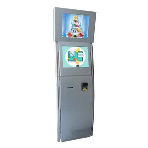 2018 Màn hình Kép màn hình cảm ứng kiosk với hóa đơn chấp nhận và SDK chức năng