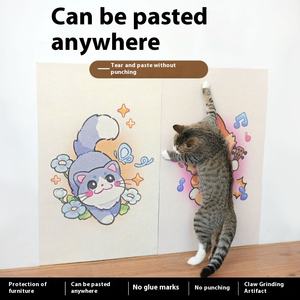 Estera de escalada para gatos, juguete para gatos cortable y pegable, pegatina para arañazos resistente al desgaste, pegatina de pared multifuncional - Product Image 6
