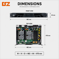 Amplificateur de puissance numérique 4 canaux 4*1000W OEM ODM, montage en rack 1U, amplificateur de classe D pour système audio professionnel
