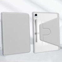 360 support rotatif Flip PU cuir clair acrylique couverture arrière tablette étui pour Samsung Galaxy Tab A8 A9 Plus S6 S9 S10 S11 FE Lite