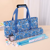 Sac de Mahjong Américain MuZheng Personnalisé Unisexe – Trousse de Voyage Grande Capacité en Polyester Portable avec Sensation Premium