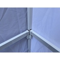 Tenda Sukkah 2x2m Putih Hijau Dua Warna Stan Sukkot Dinding Poliester Rangka Baja Kit Atap Siap untuk Alas Bambu