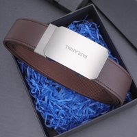 Ceinture automatique en cuir de vachette véritable pour homme, avec boucle en alliage, polyvalente, moderne, personnalisable, pour un style business décontracté