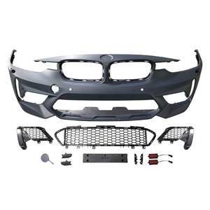 Para <span class=keywords><strong>BMW</strong></span> Serie 3 F30 F35 2012-2019 Actualización a M3C Estilo Kit de carrocería Incluye montaje de parachoques delantero con rejilla - Product Image 4
