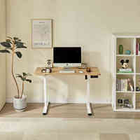 Bureau de travail moderne pour ordinateur, ergonomique, électrique, blanc, double moteur, réglable en hauteur, assis-debout, facile à assembler