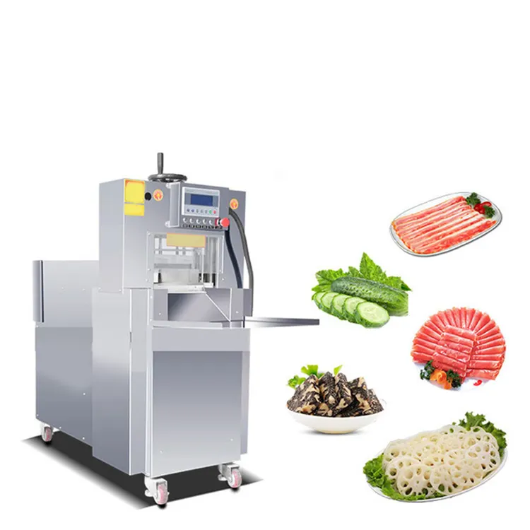 Máquina cortadora de carne congelada de olla caliente, cortadora de carne de cerdo, cordero, vaca, ternera, rollo de cordero, máquina cortadora