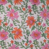 Nappe à motifs floraux imprimés à la main de qualité supérieure Couverture de table faite à la main avec motif brodé complexe pour des utilisations multi-événements