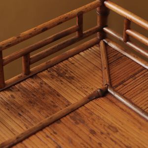 Mueble de Bambú Rectangular para Almacenamiento de Té, Ecológico, para Accesorios de Ceremonia del Té, Tipo Vertical, Ratán Anji - Product Image 4