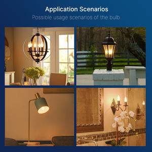 B11 Светодиодная свеча, 2700K E12, подсвечник, 4 Вт, эквивалент 40 Вт, с регулируемой яркостью, 450 люмен, горячее декоративное освещение, оптовая продажа - Product Image 4