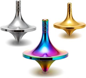 Venta al por mayor: Trompo de metal Inception con logotipo láser personalizado, para aliviar la ansiedad y el estrés, juguete para matar el tiempo y combatir el aburrimiento, color plateado. - Product Image 1