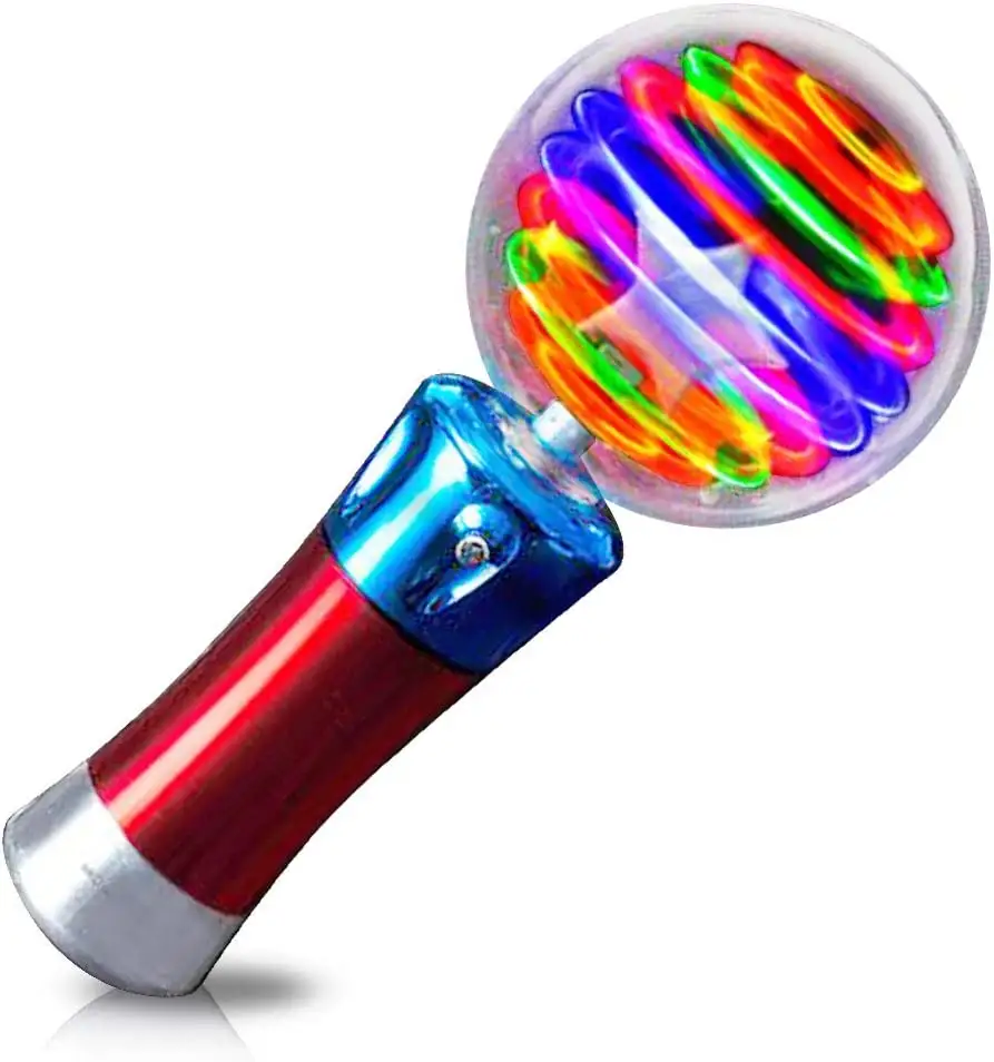 Light Up Magic Ball Toy Wand for Kids Flashing LED Wand for Boys and Girls Thrilling Spinning Light Show Fun Gift
