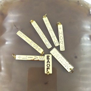 Pendentif en or plaqué 18k avec lettre <span class=keywords><strong>micro</strong></span> pavé, breloque d'amour, en zircon cubique, pour la fabrication de bijoux, 50 pièces - Product Image 5