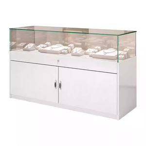 Kính sang trọng trang sức hiển thị trường hợp với ánh sáng led tùy chỉnh OEM đồ đạc tủ gỗ trang sức hiển thị - Product Image 1