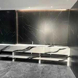 Artificial Stone 1600*3200 Interior Wall Porcelain Marble Glossy Slab Sintered Stone Tile