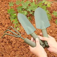 3pcs Heavy Duty Industrial DIY Gardening Hand Tool Set Shovel Small Rake Hand Trowel Kit Customizable OEM Plastic Garden Tools