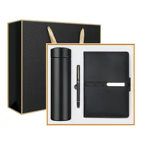 Business Gift Set A5 Notebook pen vacuum flask execative office promotional vip gift business gift set custom logo