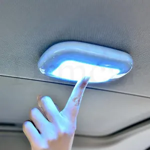 Toptan araba tavan ampul ışık renkli-Evrensel çarpma sensörü İç okuma işık Dome USB şarj çatı tavan mıknatısı lambası dokunmatik tipi gece lambası