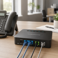 Grandstream HT813 1 FXS 1 FXO Gateway VoIP Adaptador Telefónico Analógico ATA Voz HD SIP PSTN Failover Transferencia de Llamadas