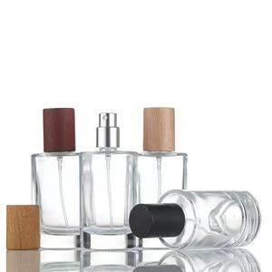 Bouteille en verre de parfum de luxe Offre Spéciale 30/50/100ml forme ronde avec pulvérisateur à pompe <span class=keywords><strong>cylindre</strong></span> vide de haute qualité - Product Image 3