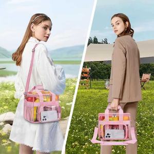 PVC 15L grande capacité Transparent étanche sac de voyage à une épaule bandoulière sac à déjeuner à main - Product Image 6