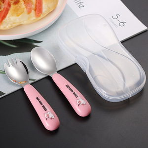 Mô Hình Phim Hoạt Hình Thép Không Gỉ 304 Bé Dao Kéo Thiết Lập Cho Trẻ Sơ Sinh Và Trẻ Mới Biết Đi-Bao Gồm Muỗng Và Nĩa - Product Image 5