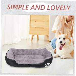 Vente en gros de lits pour chiens de luxe imperméables ultra doux rectangulaires lavables - Product Image 2