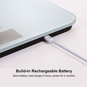 Balança de Gordura Corporal Inteligente Recarregável de 180kg 440lb com Display LCD de 6 Cores Tecnologia <span class=keywords><strong>BIA</strong></span> Aplicativo Bluetooth 18 Métricas Analisador de IMC - Product Image 6