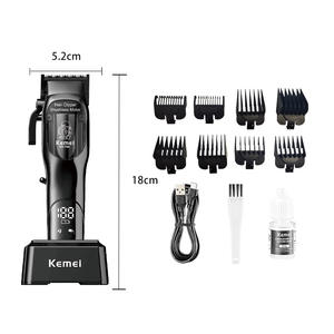 เครื่องตัดผมเคเมอิ Km1766 มอเตอร์ไร้แปรงถ่าน จอแสดงผลดิจิตอล 7000-9000 รอบต่อนาที ชาร์จใหม่ได้ สำหรับผู้ชายและสัตว์เลี้ยง - Product Image 4
