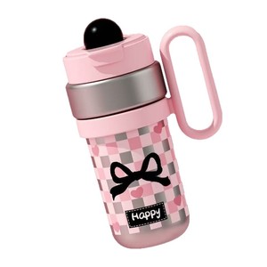 1100ml Cute Plaid Print Vacuum Insulated Tumbler 316 Liner 201 Outer Shell <b>Large</b> Capacity Portable Handle Straw <b>Water</b> <b>Bottle</b> - Product Image 6